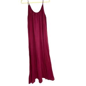 9Seed Burgundy maxi dress one size sleeveless lagenlook relaxed lounge beach
